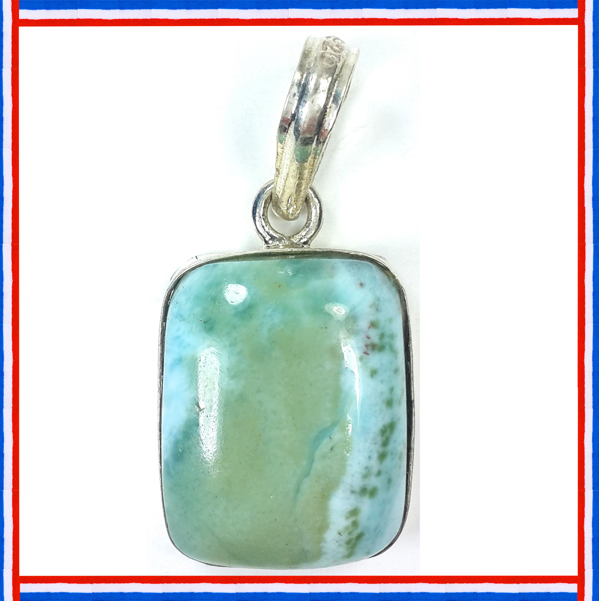 Dominicans-Larimar Pendant J-1