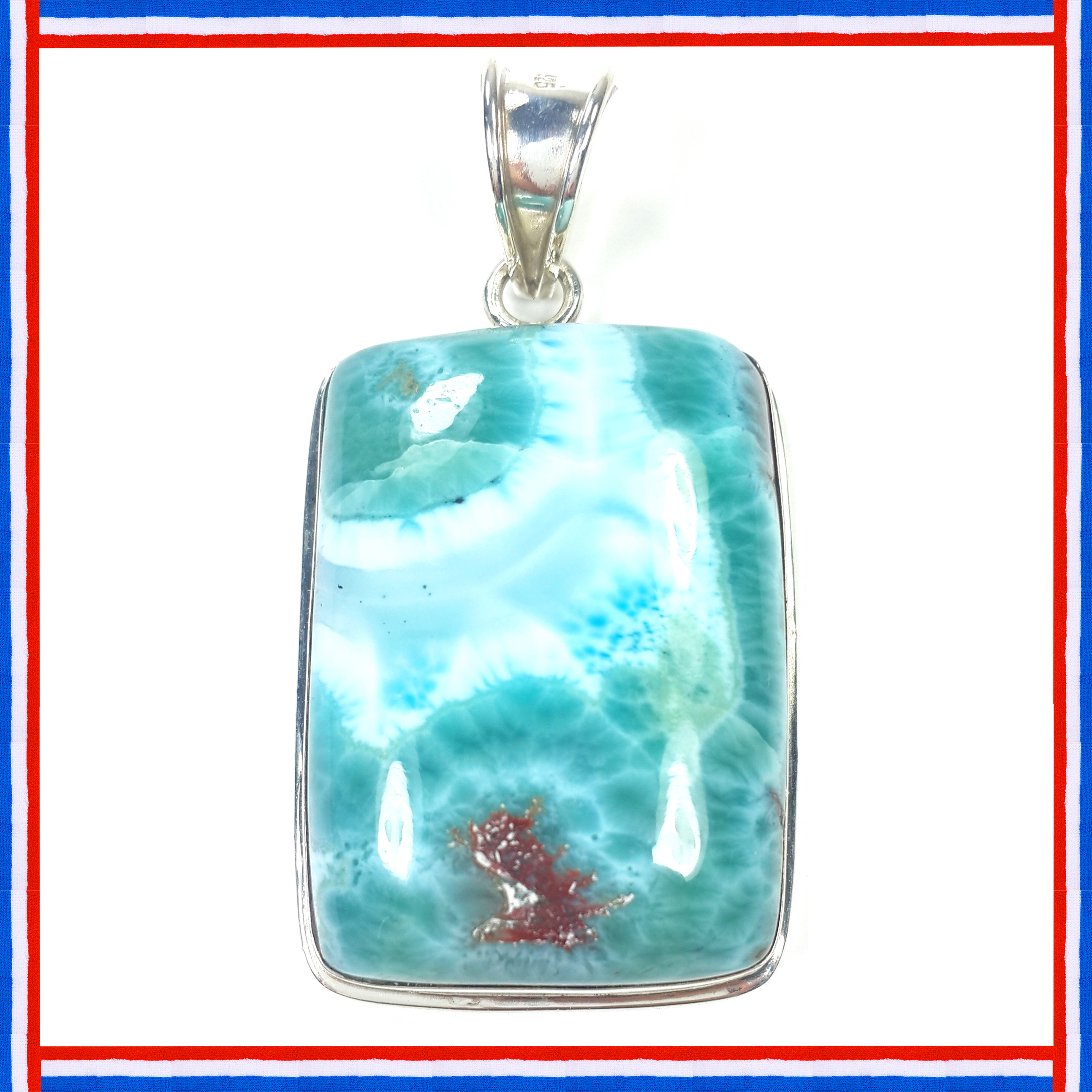 Dominicans-Larimar Pendant C-1