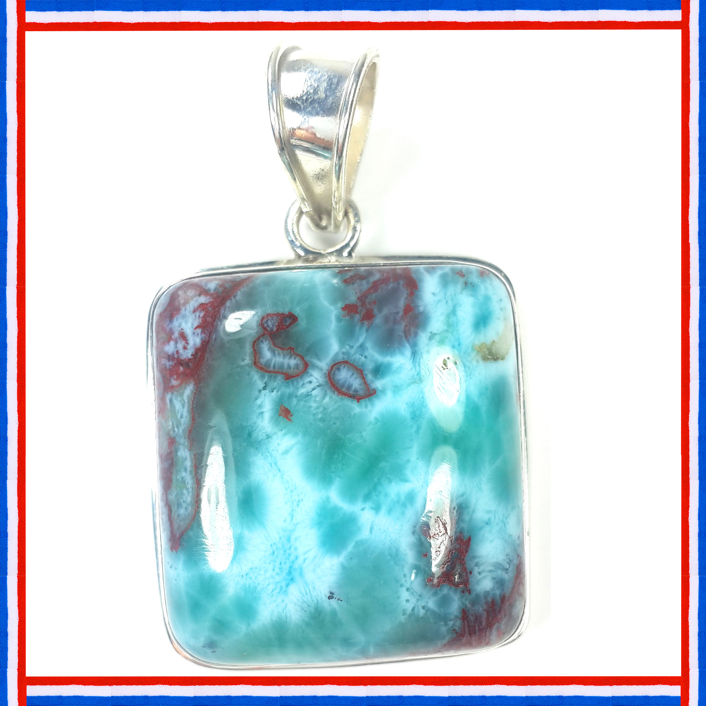 Dominicans-Larimar Pendant B-1.