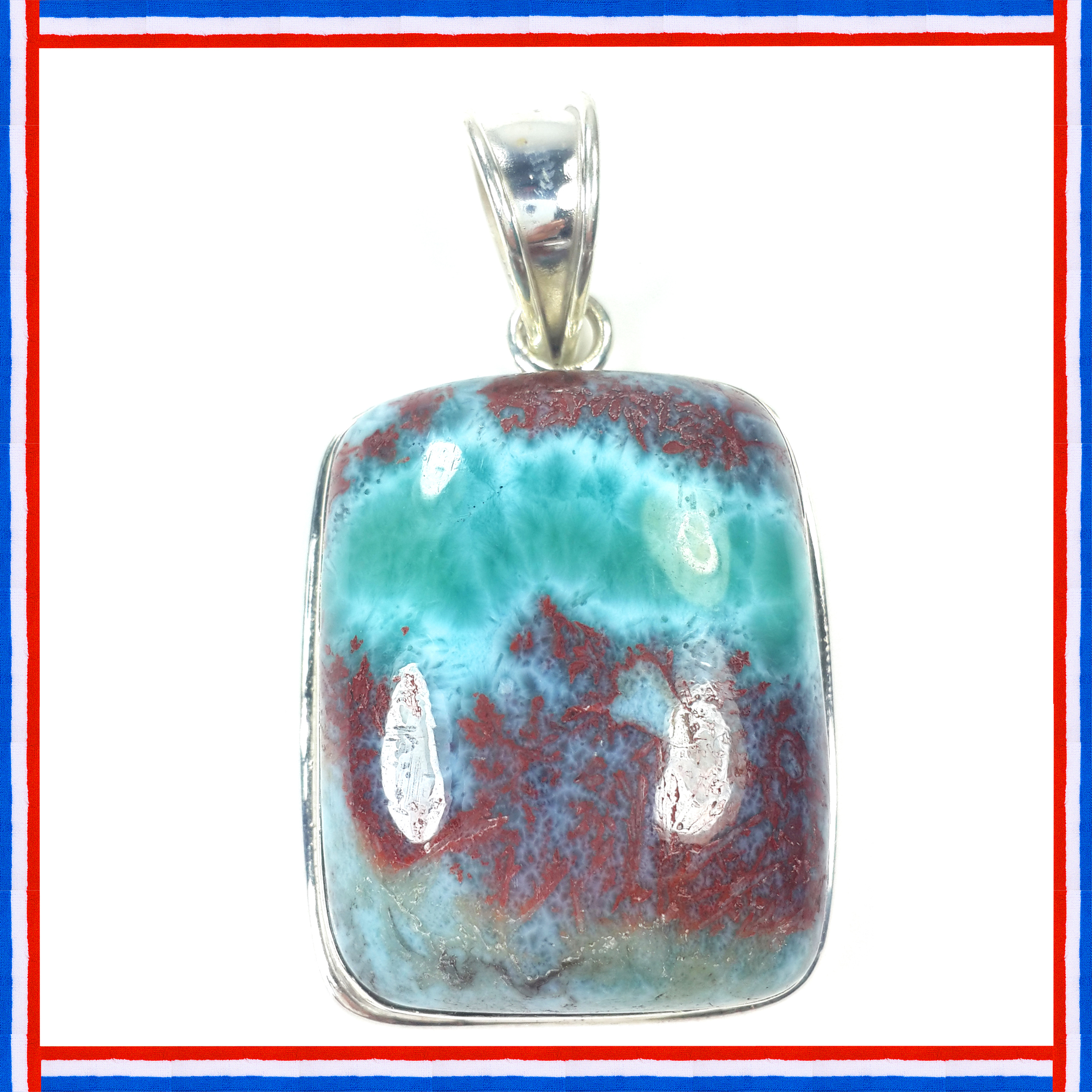 Dominicans-Larimar Pendant D-1.