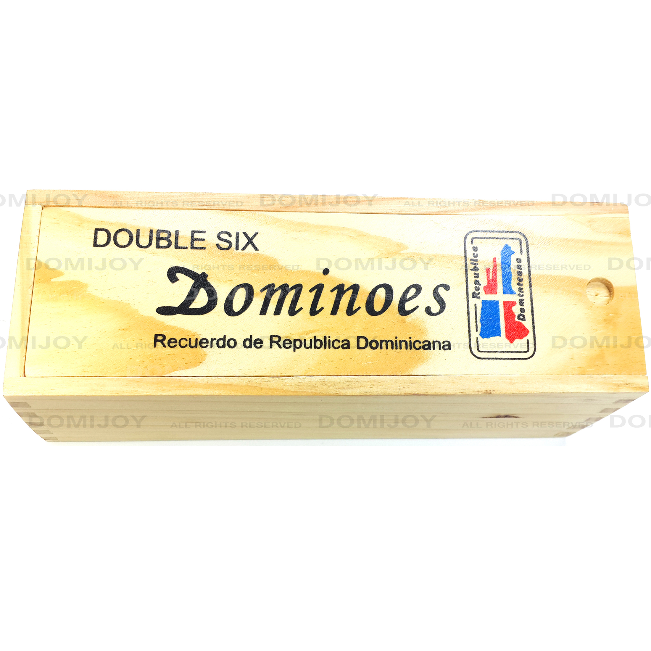 Double Six-Blue Red Map Dominoes