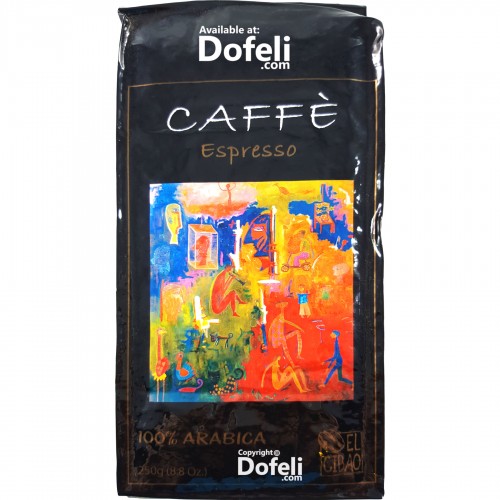 Premium Dominican El Cibao ground espresso coffee, finely milled for a smooth, bold extraction.