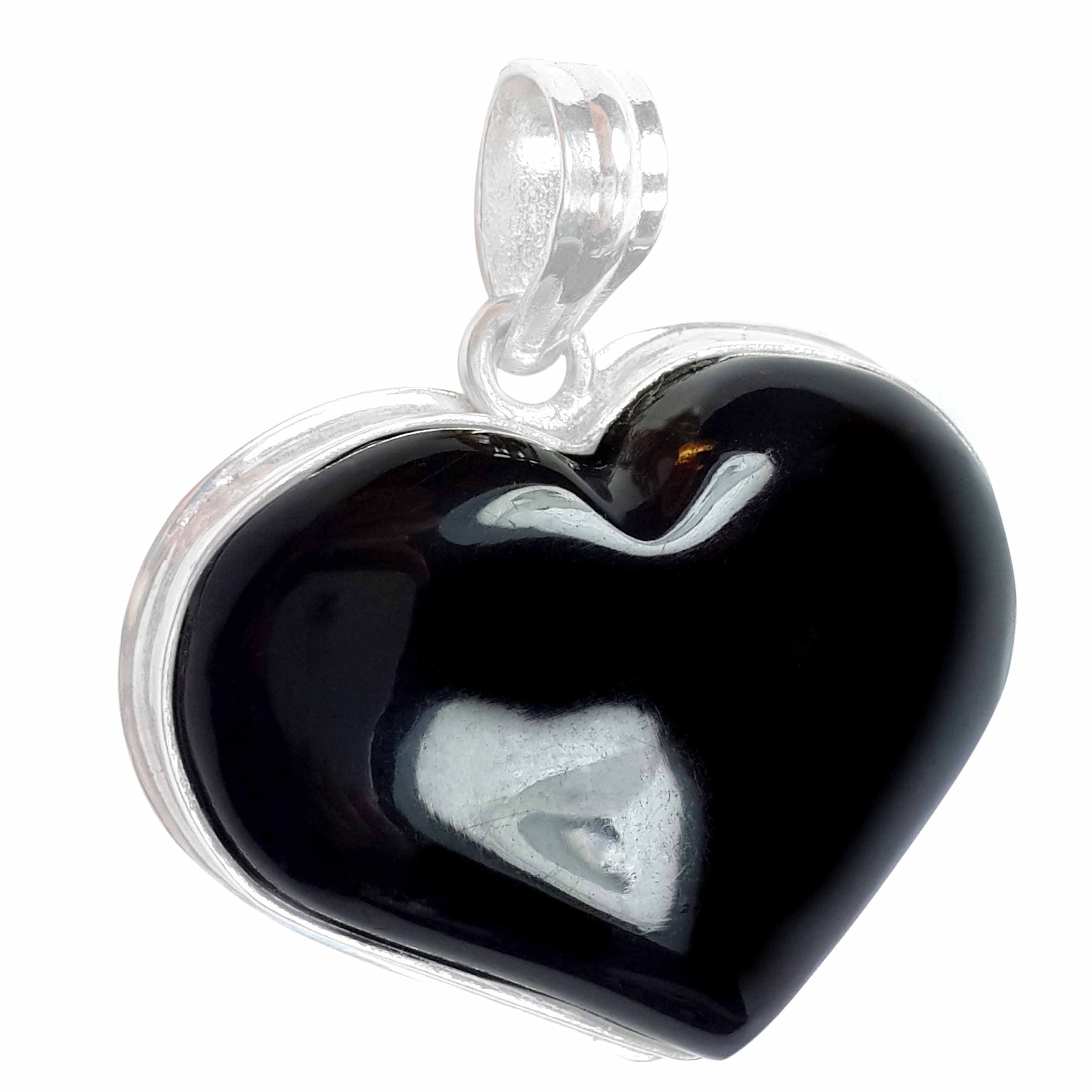 Caribbean Black Coral Gem .925 Sterling Silver Pendant