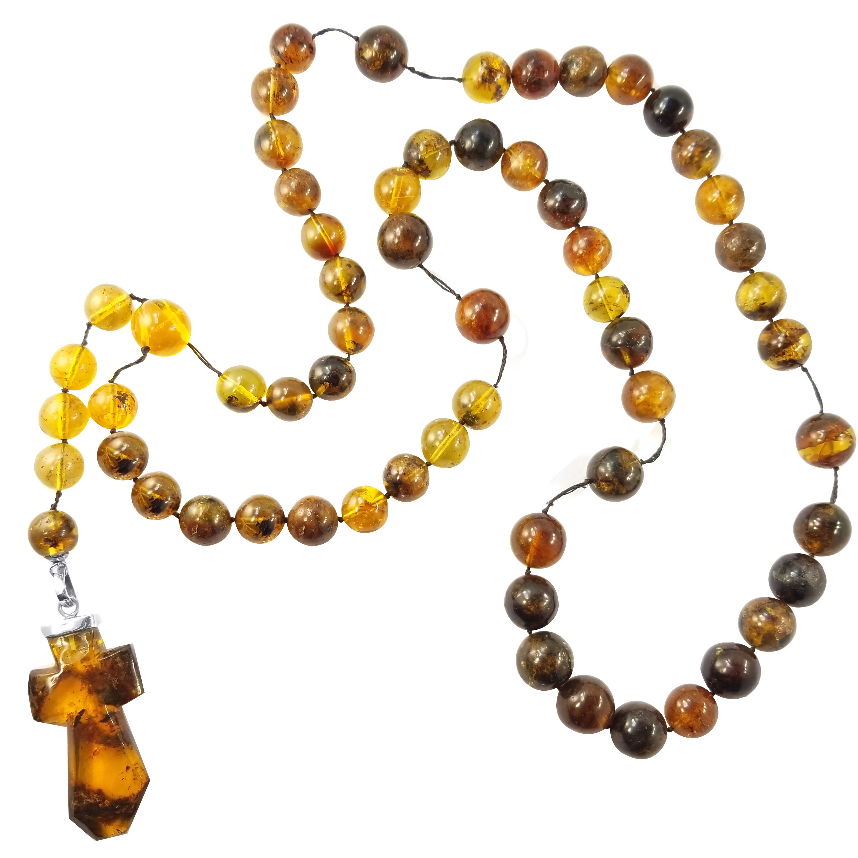 beaded gem silver tree collar