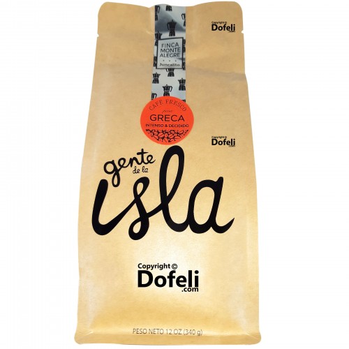 Dominican ground coffee with intense and determined flavor, USDA organic by Gente de la Isla.