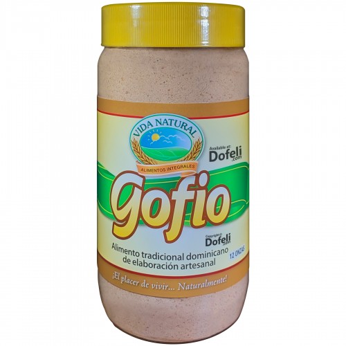 Dominican Gofio classic corn powder, a traditional sweet snack made from roasted corn and sugar.