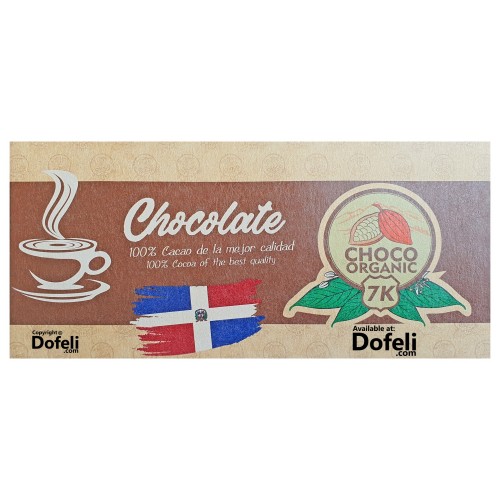 Dominican Republic organic cocoa tablets by Choco 7K, ideal for hot beverages with natural flavor and nutrition.
