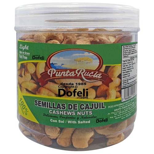 Dominican Punta Rucia salted cashews offering gourmet texture and lightly seasoned flavor.