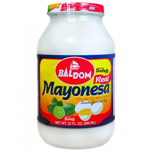 Baldom Dominican mayonnaise, a traditional and widely preferred flavor in the country.