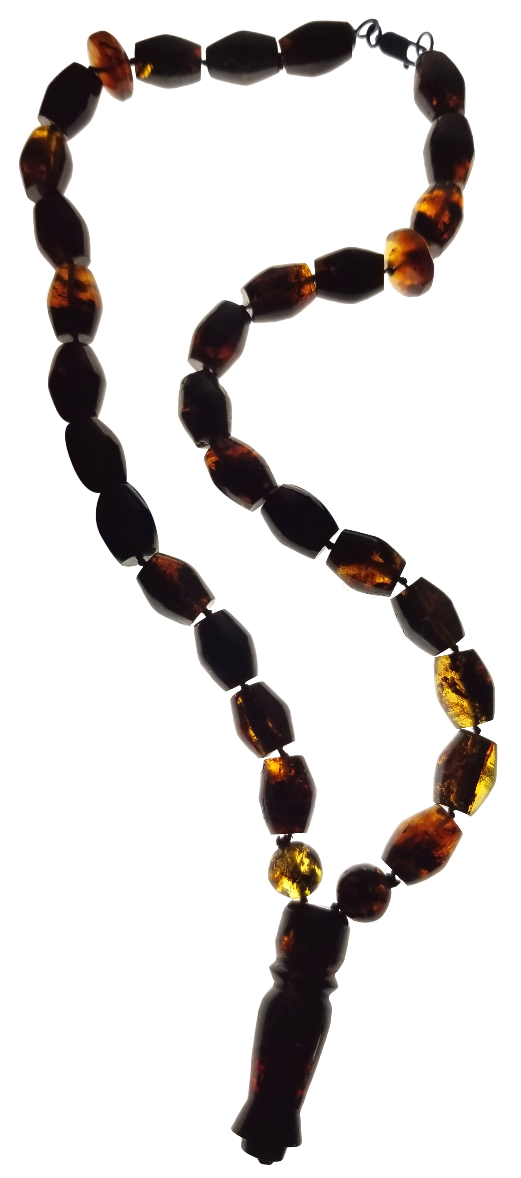 beaded gem silver tree collar