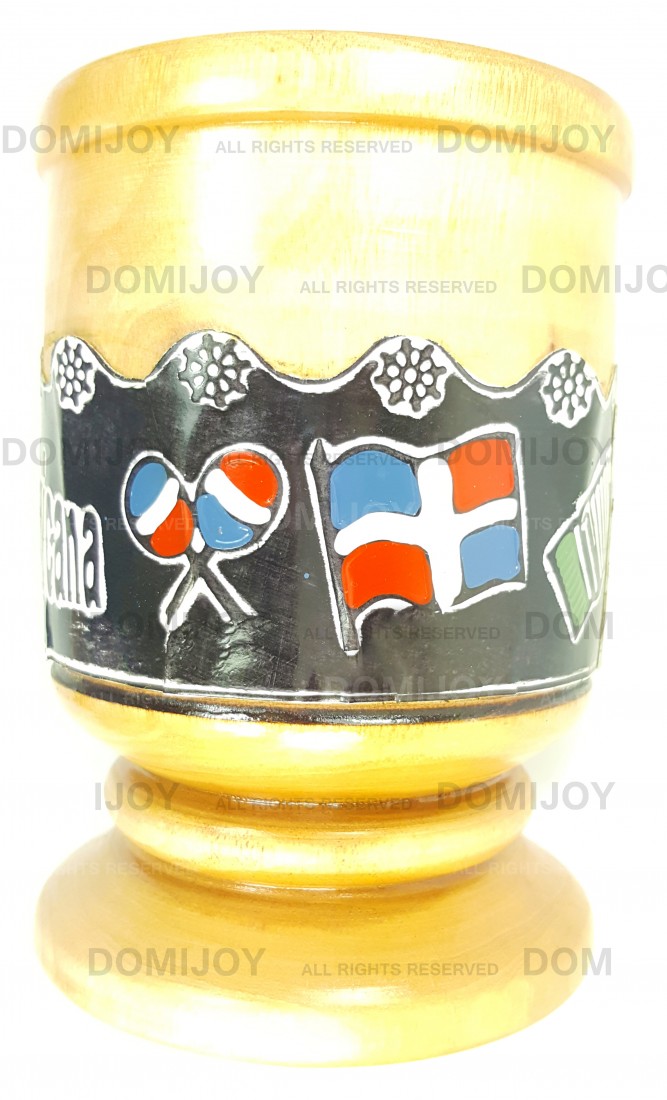Dominican Mortar and Pestle Pilon with Typical Cultural Designs